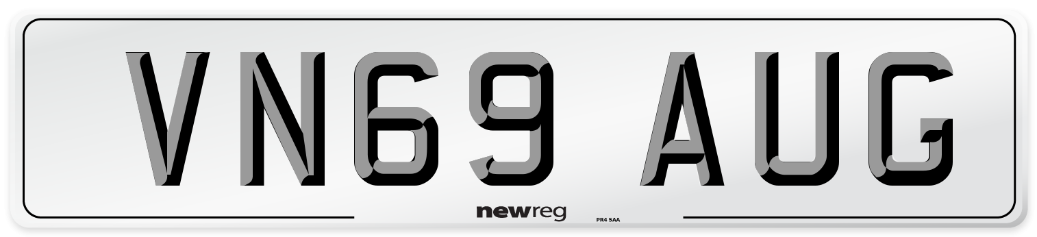 VN69 AUG Number Plate from New Reg